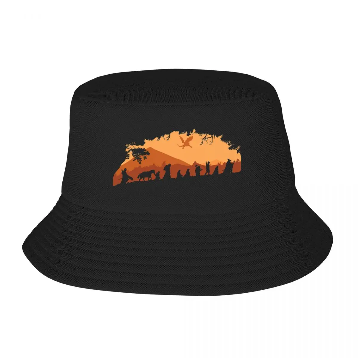 Into the very Fires of Mordor Bucket Hat Snapback Cap western Hat Dropshipping For Women Men's