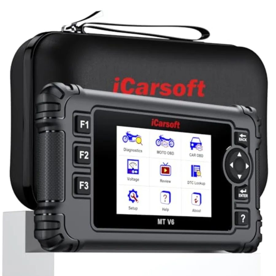 

MT V6 Motorcycle Diagnostic Tool for BMW Full System OBD2 Scanner with 115 Reset and 197 Actuation Test Supports ABS Bleeding a