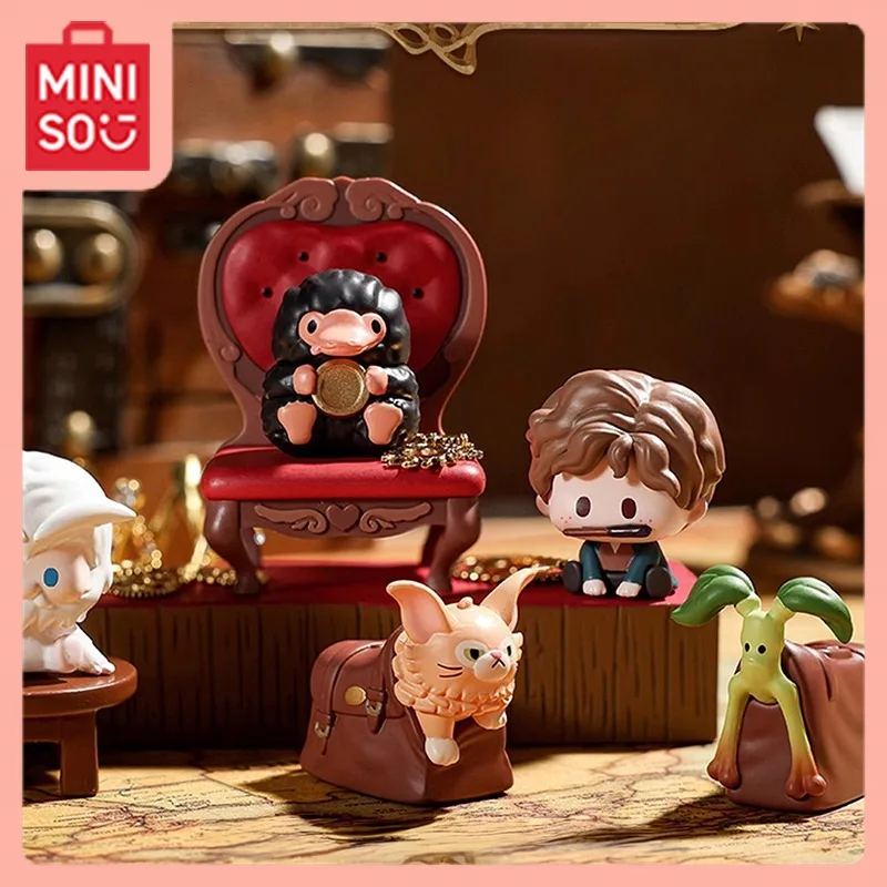 

MINISO Kawaii Anime Cartoon Harry Potter Magical Animal Mini Blind Box Animal Illustrated Handbook Accessory Lovabl Holiday Gift