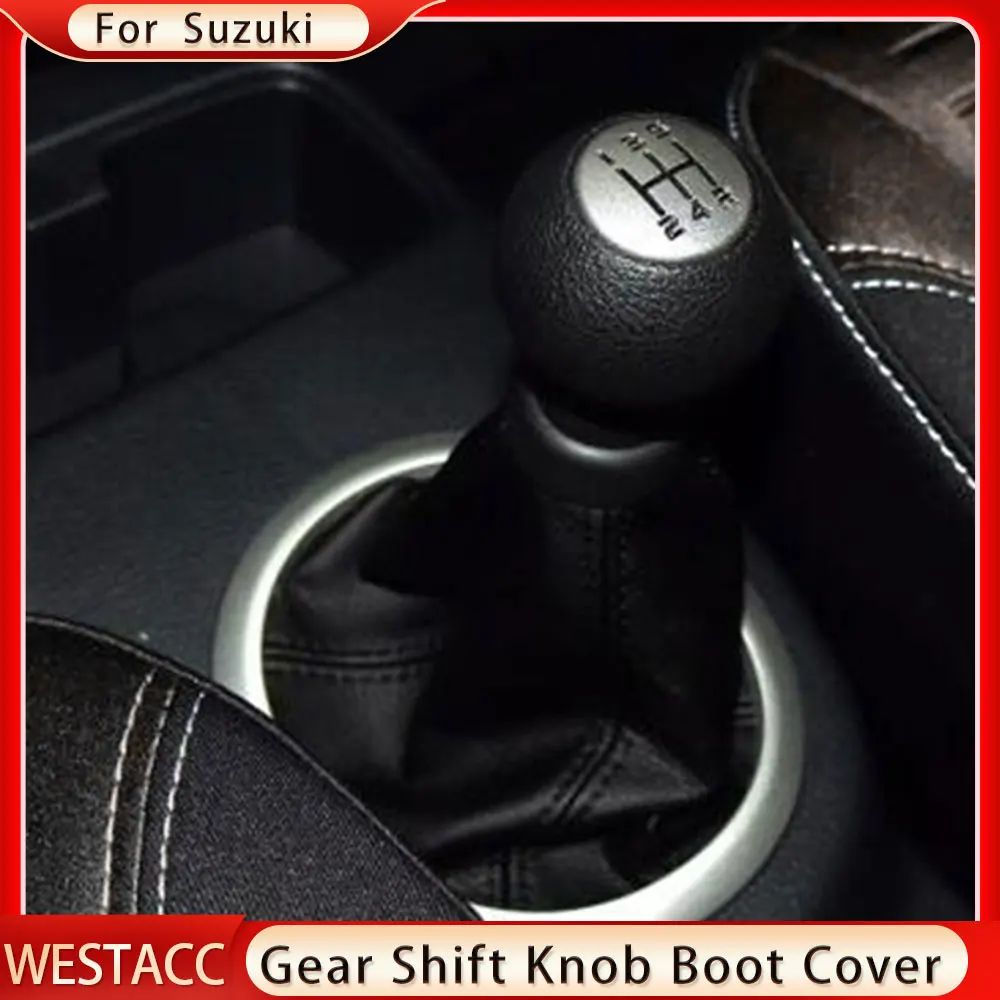 Car Gear Shift Knob Boot Gaiter Dust Cover Collar for Suzuki Swift SX4 Alto MK2 2005 2006 2007 2008 2009 2010 MT Accessories