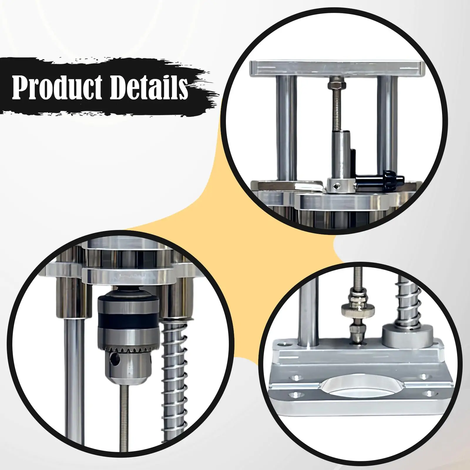 

Vertical Drill Guide, Practical Professional Sturdy Drill Press Stand, Accurate Positioning Auxiliary Tool for Furniture Making