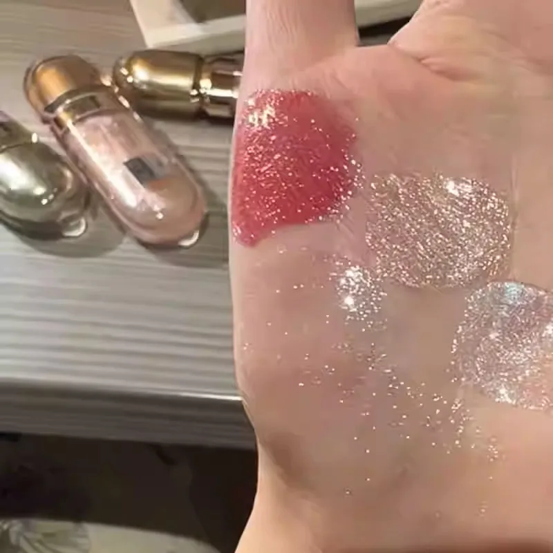 2025 3D 미러 워터 이펙트 밀크티 빈 페이스트 컬러 투명 립글로스 롱래스팅 영양 공급 색상 지속 미러 립스틱