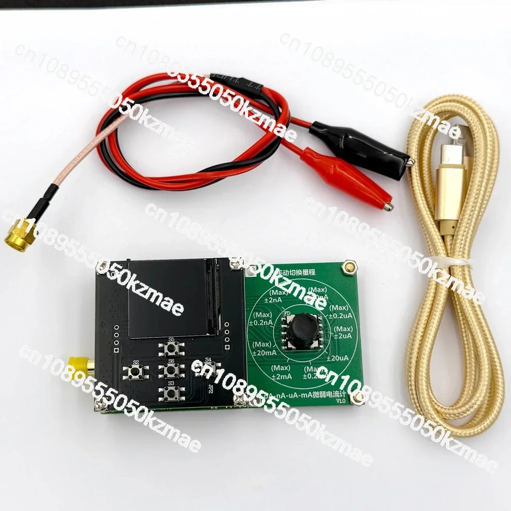 Suitable for digital display precision picoammeter ammeter, the host computer displays pA-na-uA-mA manual band switch switching