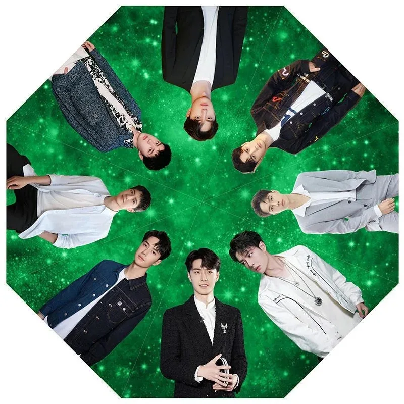 

CyXiao Zhan Yu Gu Yao Red Sea Sunny Umbrella Shi Ying Umbrella Star Wang Yibo Parasol Xiao Zhan Pattern Rain/Shine Umbrella