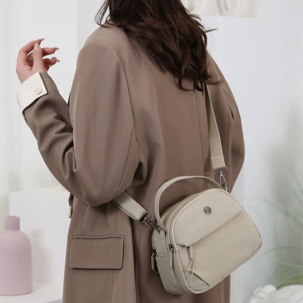 

Женская сумка через плечо с несколькими карманами, легкая нейлоновая сумка на плечо большой вместимости, регулируемые ремни, женская большая сумка в корейском стиле