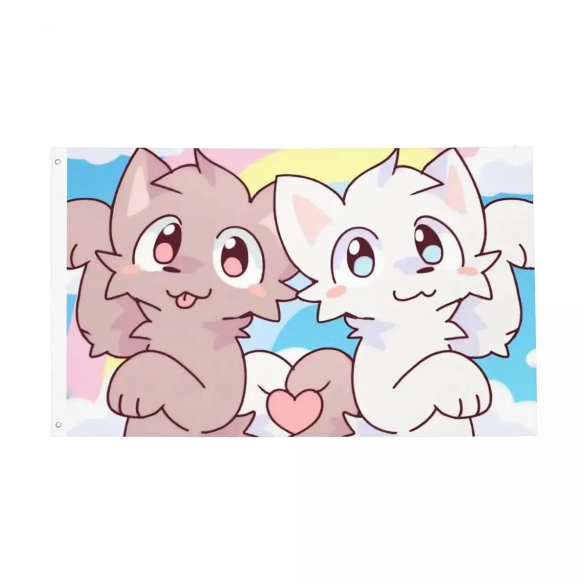 Boykisser Silly Cat Flag Outdoor Banner Polyester Furry Decoration Vivid Color 2x3 3x5 4x6 5x8 FT Flags