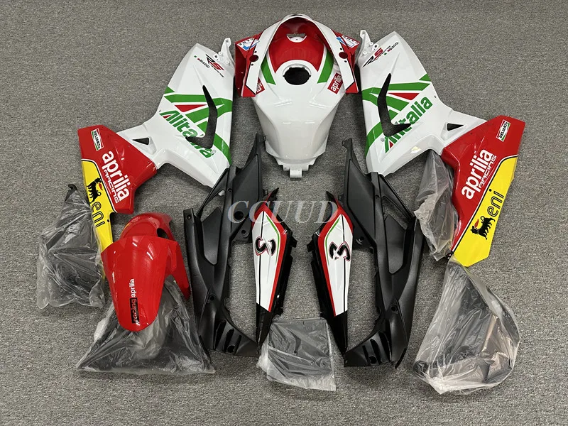 4Gifts Nuovo ABS Kit carene moto adatto per Aprilia RS125 06 07 08 09 10 11 RS 125 2006 2007 2008 2009 2010 2011 Rosso Verde