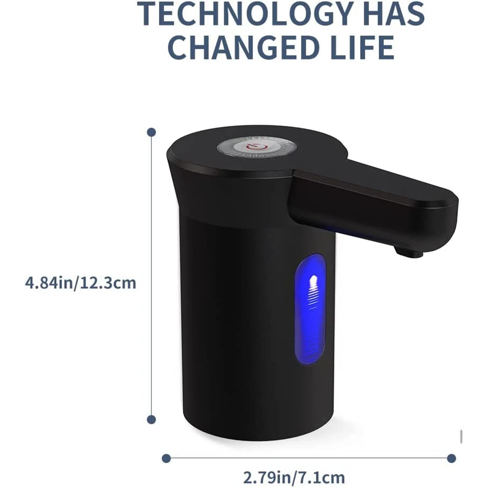 Water Dispenser Pump, Electric Drinking Water Pump,Portable Automatic Water Bottle Pump for 2-5 Gallon Bottle(Black)