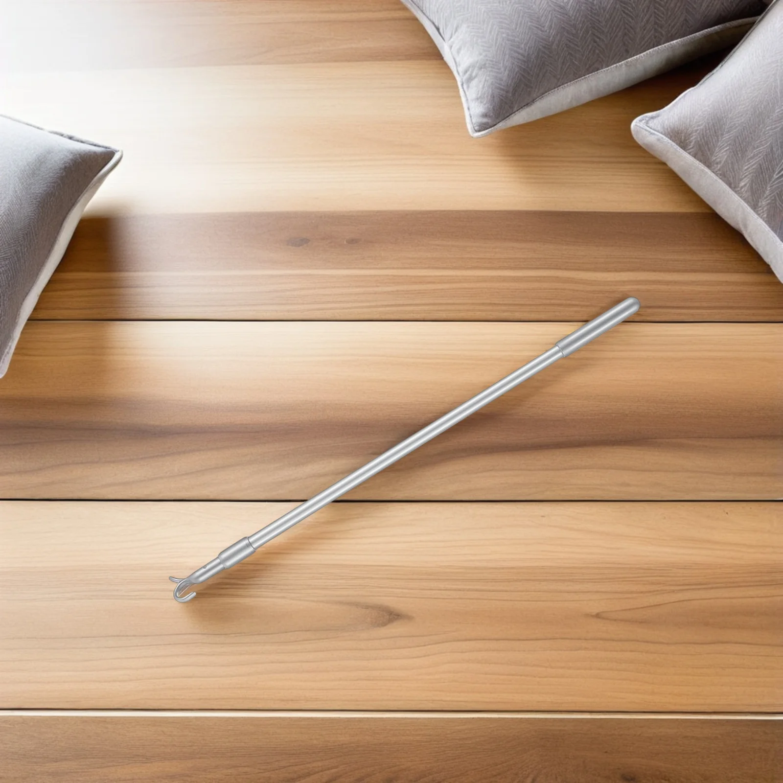 

2Pcs Telescopic Curtain Rod Adjustable Aluminum Alloy Extendable Lightweight Easy Installation for Bedroom Living Room Drapery