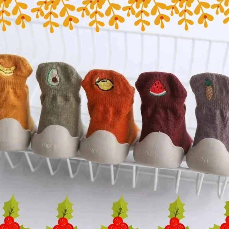 

Cute New Soft-soled Baby Toddler Shoes Knitted Cartoon Embroidered Children's Socks And Shoes Baby Shoes Boy Baby Girl