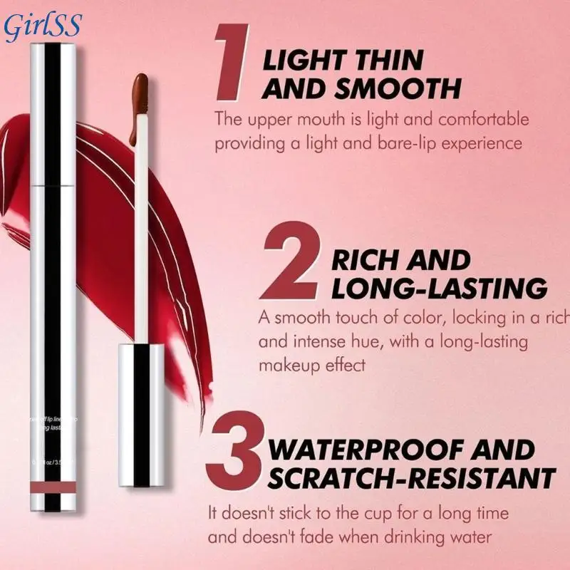 Waterproof Peel Off Lip Liner Smudge Proof Formula Hydrating Nourishing Lip Pencil For Natural Plumping Lip Definition