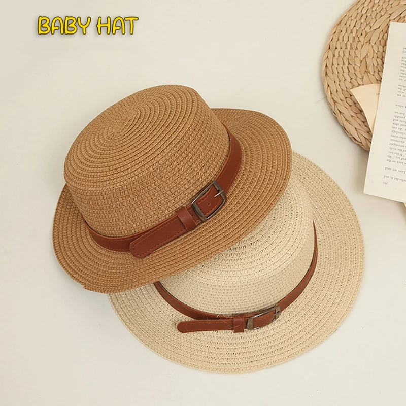 

Summer Girls Beach Straw Sun Hats Kids Holiday Leisure Breathable Sunscreen Cap Outdoor Sun Protection Children Caps