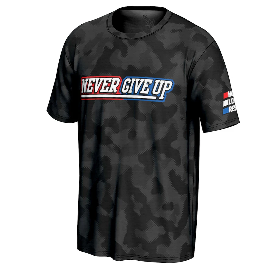 

Youth Black John Cena Never Give Up T-shirt Simple And Unique Sweat Absorbing Breathable Suitable For Daily Leisure Sports