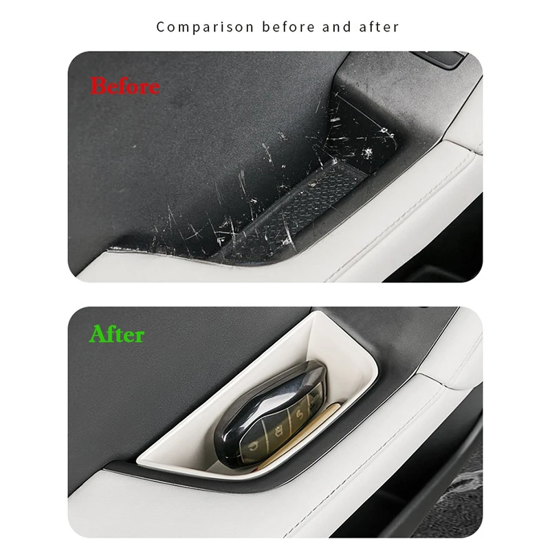 For BYD Atto 2 2024 2025 Car Interior Door Handle Storage Box Front Rear Door Groove ABS Storage Box Tray Storing Small Items