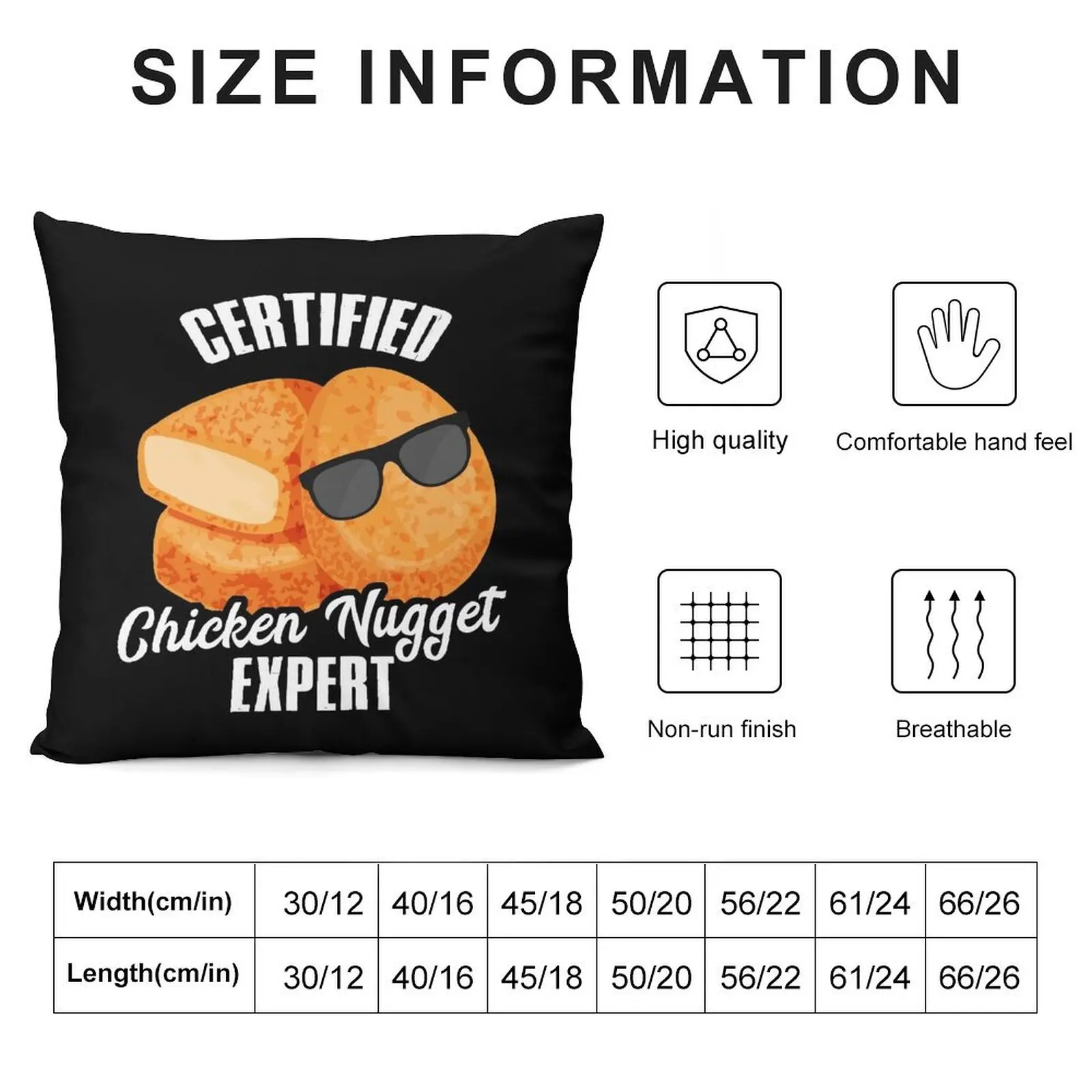 Certified Chicken Nugget Expert Food Snacks Throw Pillow Pillowcases Cushion Covers Sofa Pillowcases For Pillows pillow