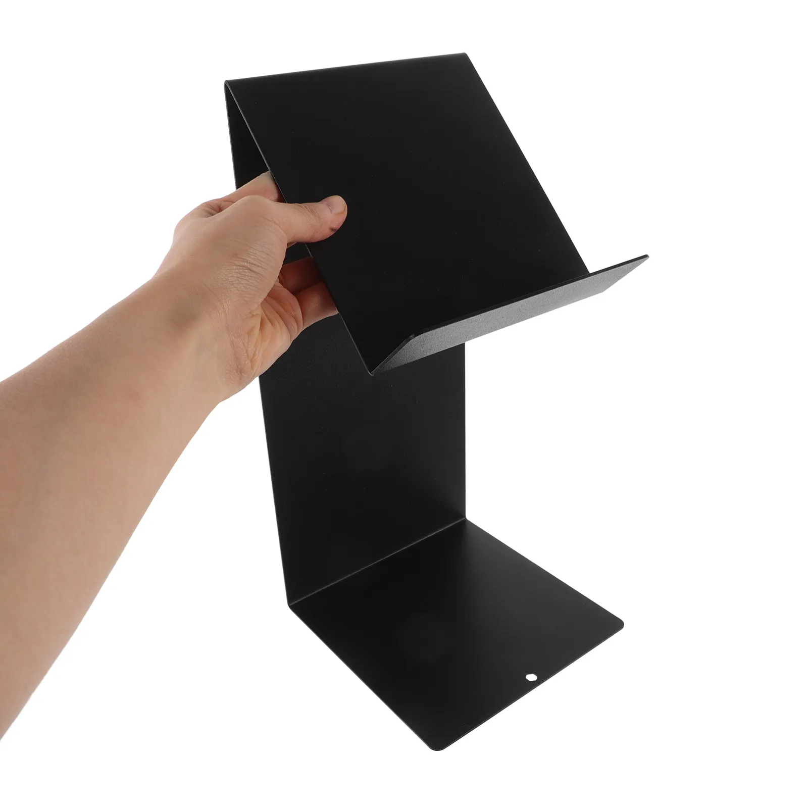 Multifunctional Metal Book Stand for Display Bookstore Library Shelf Kitchen Counter Cookbook Recipe Magazine Heavy Duty Iron