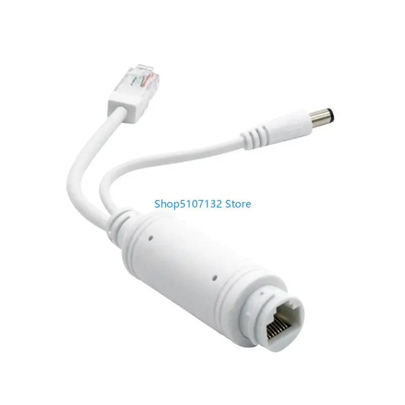محول 87HD Poe Splitter ، 48 فولت إلى 12 فولت ، IEEE 802.3AF متوافق 10/100 ميجابت في الثانية حتى 100 متر لكاميرا المراقبة