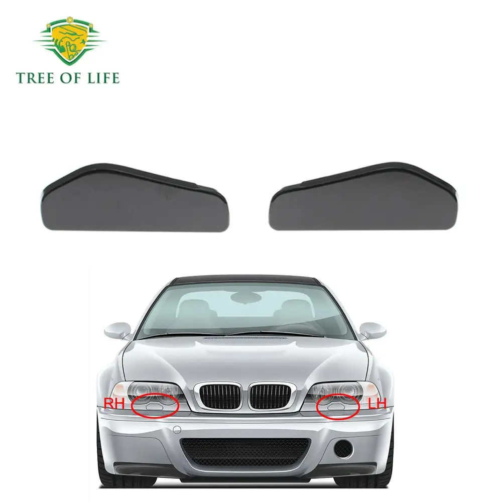 For BMW  3 Series E46 Sedan Wagon Front Bumper HeadLight Lamp Washer Spray Cleaning Actuator Cover Cap 61677066847 61677066848