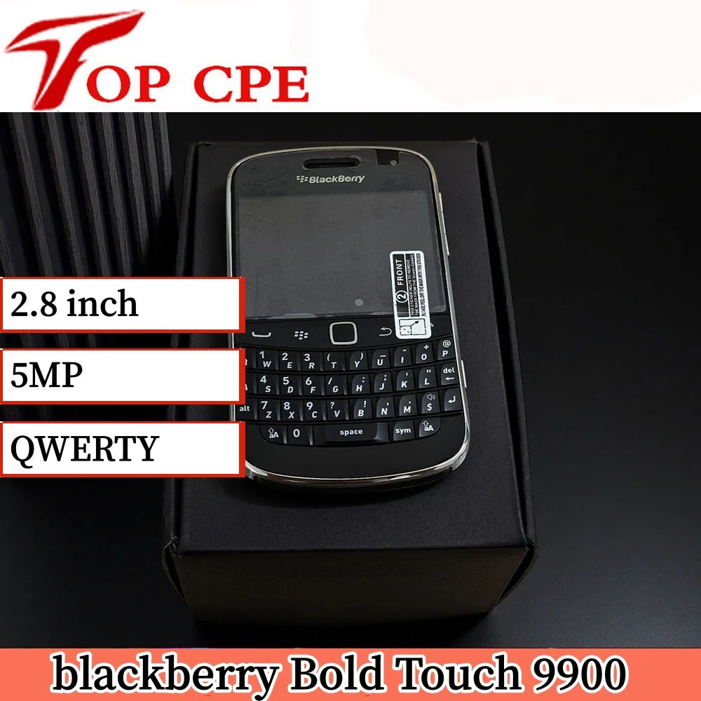 Оригинальный BlackBerry Bold Touch 9900, черный/белый цвет, 3G, 2.8', 5 МП, 8 ГБ ROM, QWERTY, BlackBerryOS, разблокированный мобильный телефон