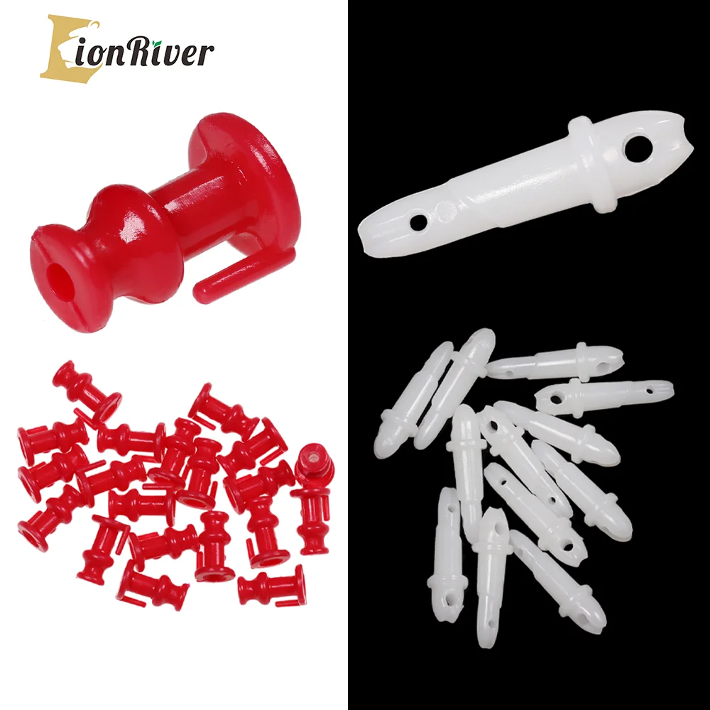 

LIONRIVER Plastic Slide Parts Snapper Silicone Skirts and Rubber Tie Fixed Parts Saltwater Jig Assist Fishing Lure Accessories