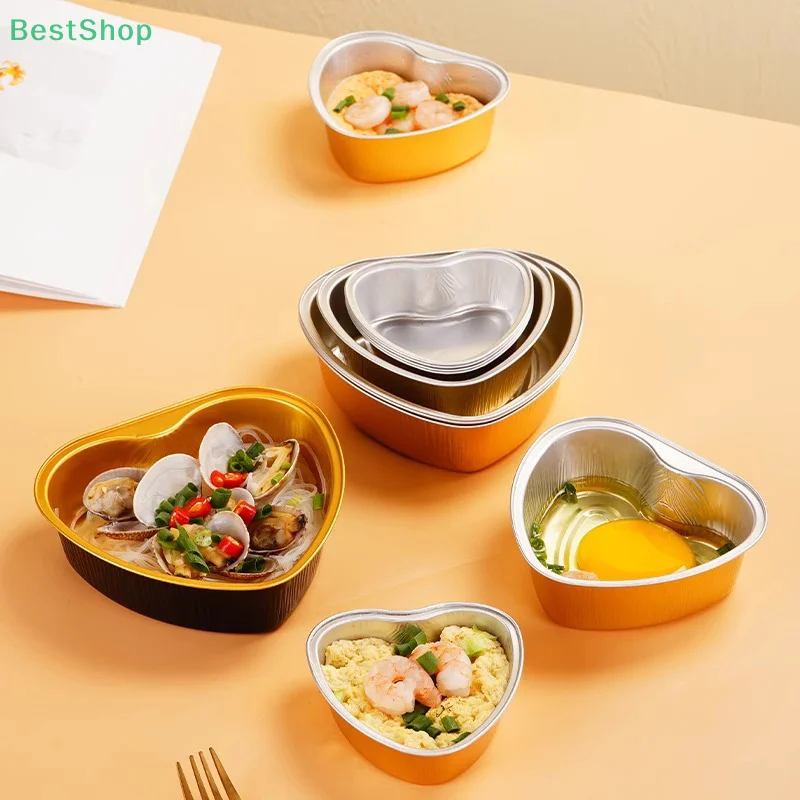 

10Pcs Aluminum Foil Cupcake Cups Non-Stick Foil Baking Cups 100ml Pudding Dessert Cups Party Wedding Party Supplies