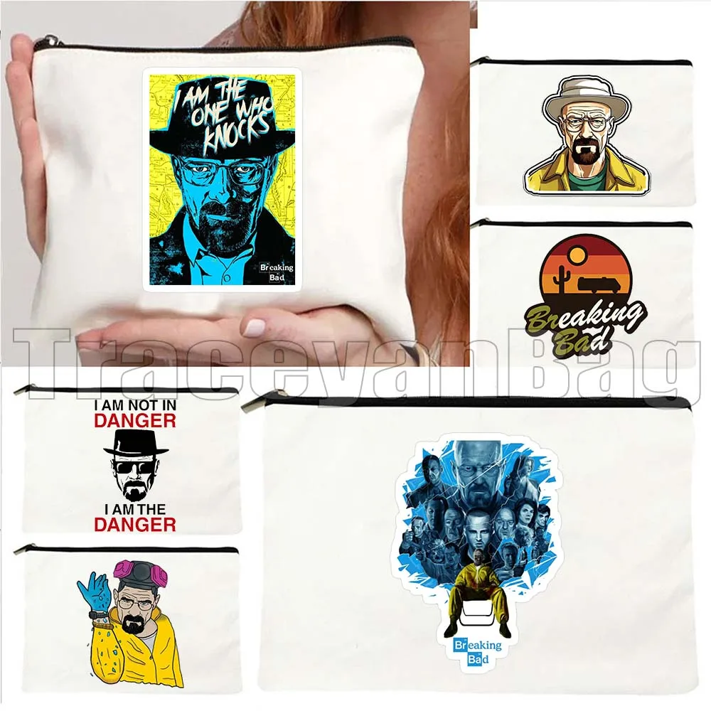 

Vintage TV SHOW Meth Bae Breaking Bad Walter White I Love My Lab Canvas Cosmetic Bag Makeup Toilet Bag Pencil Case Zipper Pouch
