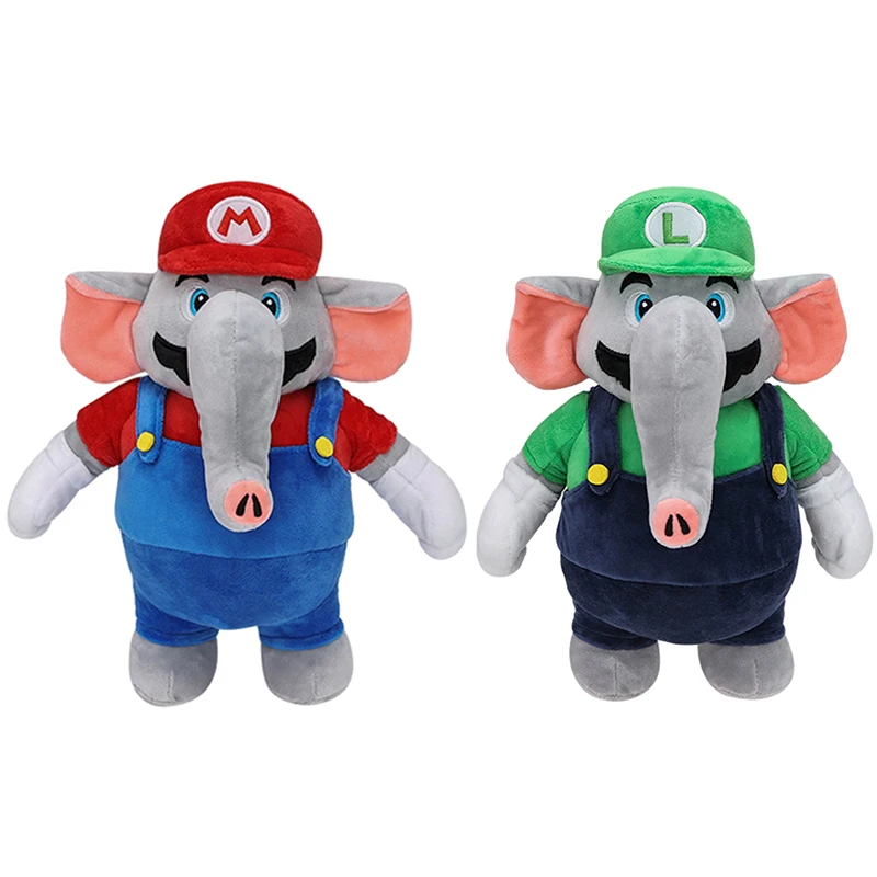 Mario Luigi Cosplay Elephant Toys Princess Peach Rosalina Role Play Cat Mario Bros Cos Bear Penguin Peluche Stuffed Dolls Gifts