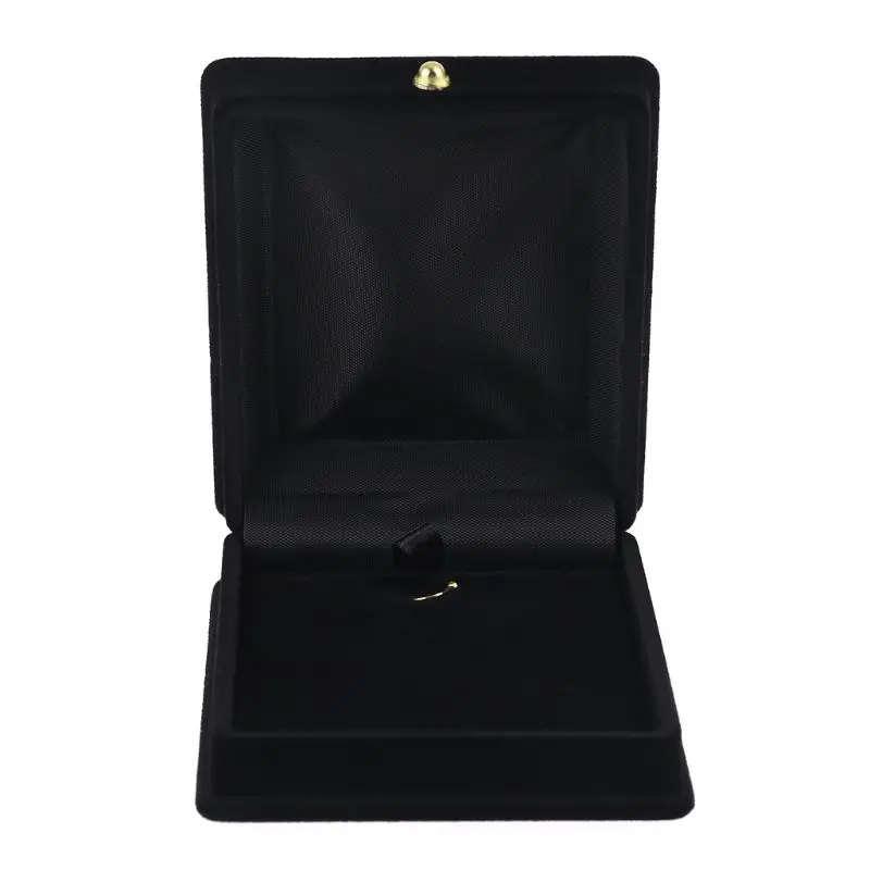 Black Velvet Necklace Gift Box Travel Storage Display for Case Pendant Trinket Gift Box for Case for Women Girl Jewelry