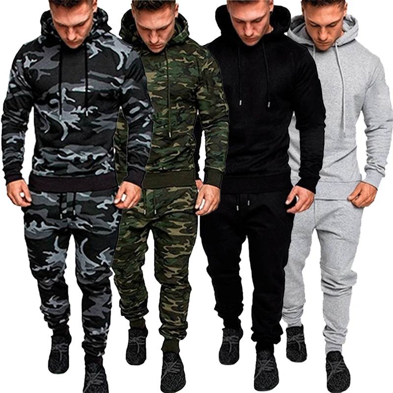 Men\'s fashion Sportswear jogging suit Men\'s hooded Sportswear suit hooded+sweatpants Sportswear