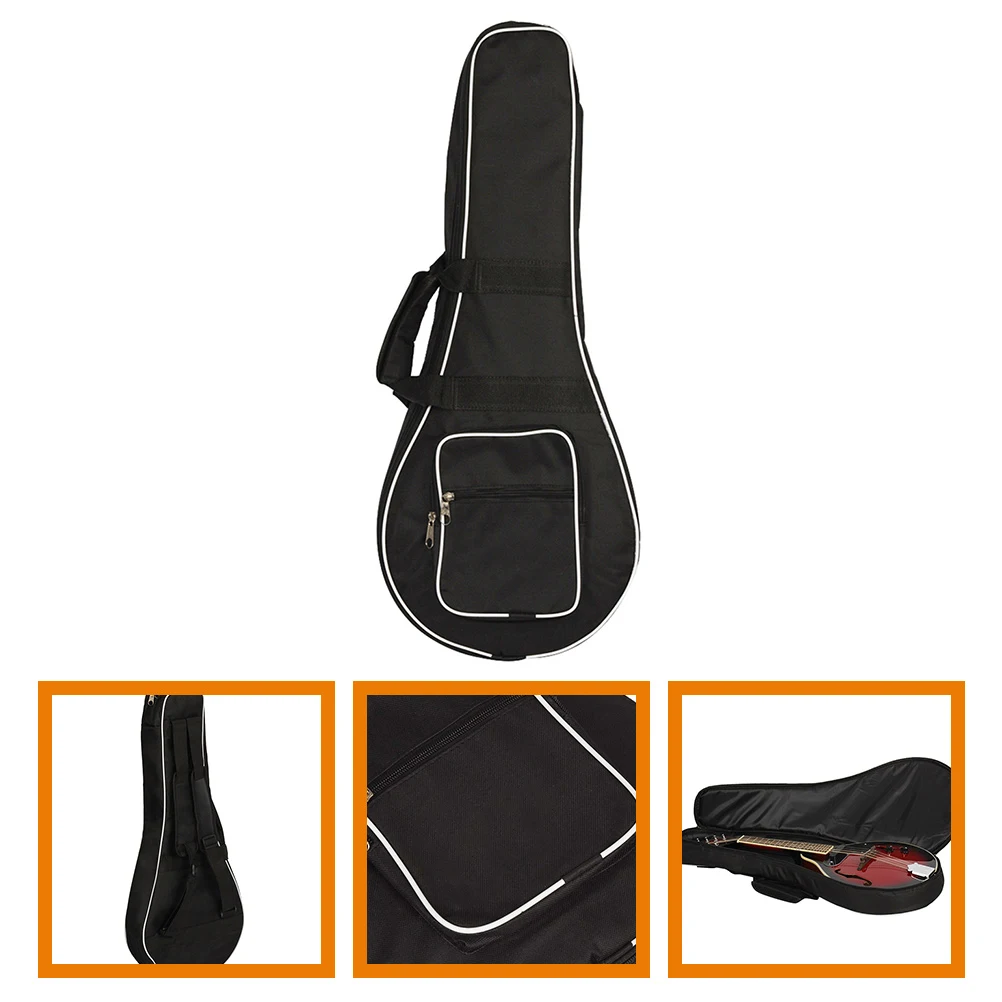 

Mandolin Bag Container Bags Handbag Travel Case Black Storage Pouch Instrument Musical & Cases