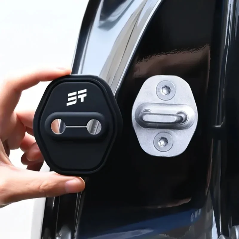 Car Door Latch Guard Auto Door Lock Buffer Door Lock Anti-rust Cover Silicone For Jetour T2 X70 X70 Plus T1 X90 Dashing G700 X95