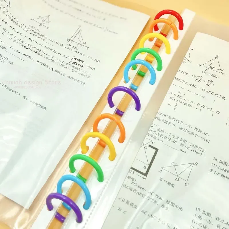 50 pezzi raccoglitore a fogli mobili anello perforatore anello con fibbia raccoglitore per notebook anello in plastica per notebook accessori per ufficio