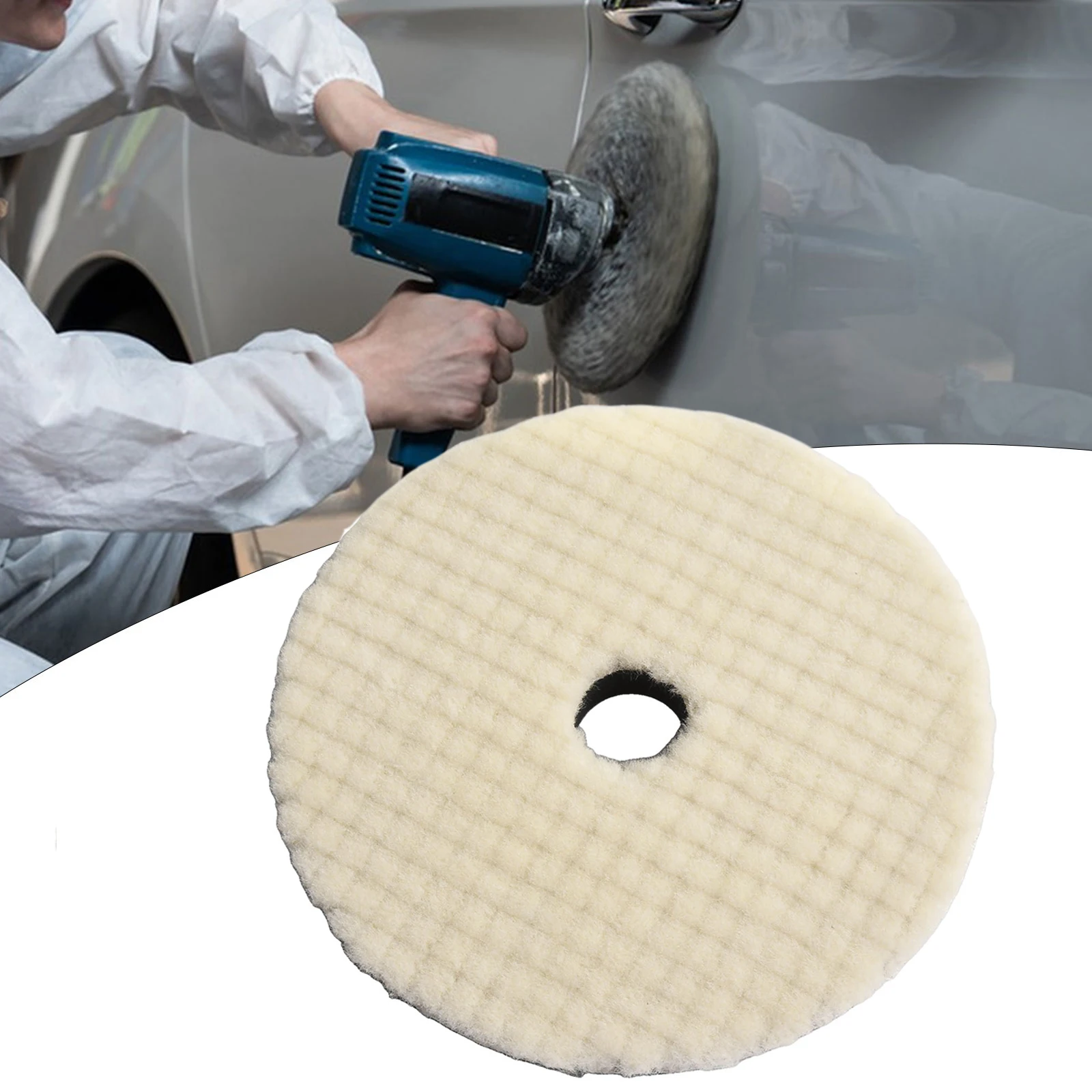 1pc 5/6/7inch Wool Polishing Pads Waxing Buffing Pad For Polishing SealingCars CleaningPolisher Tool