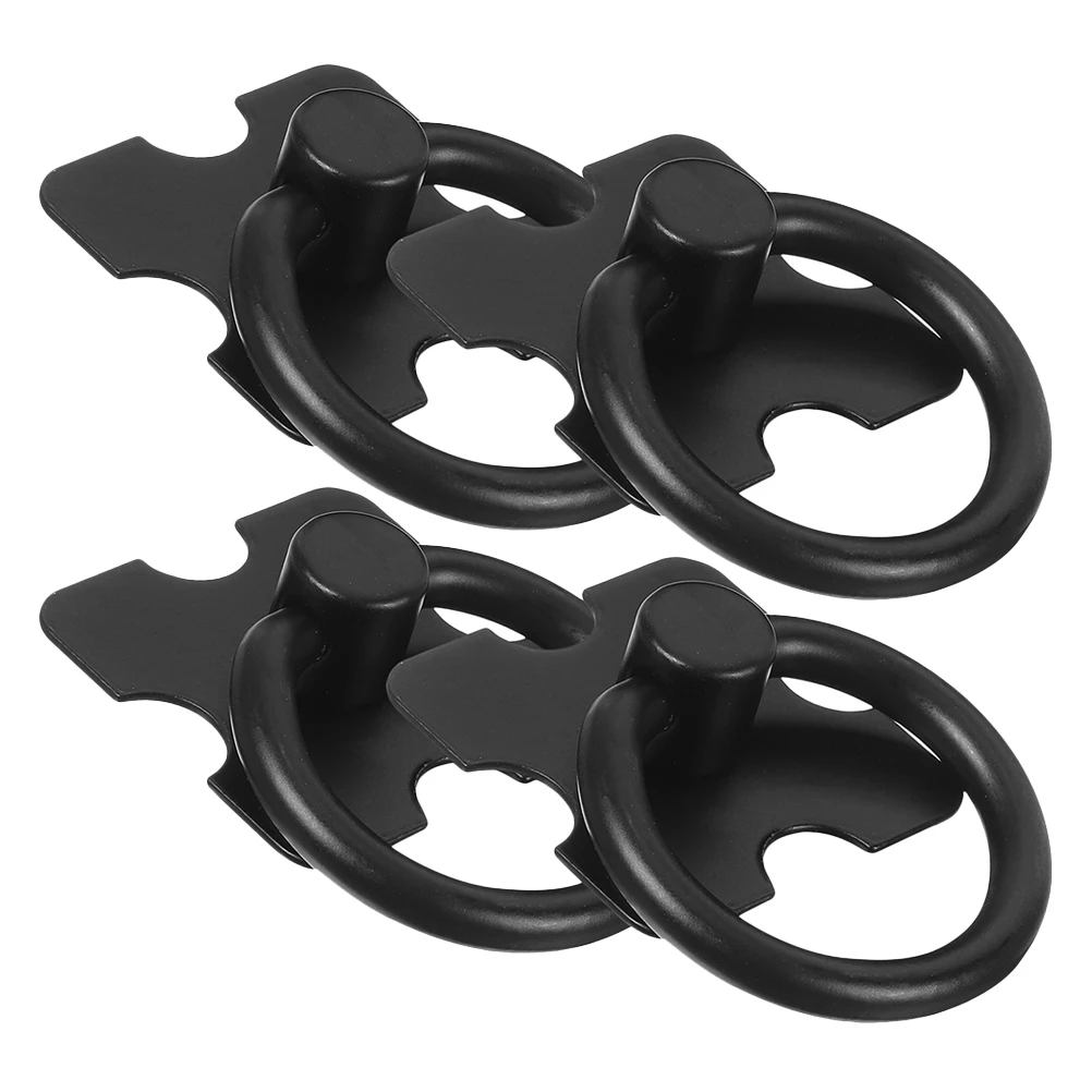 

4pcs Ring Handle Cabinet Hardware Sturdy Zinc Alloy Dresser Drawer Handles Modern Design For Kitchen Closet Wardrobe Door Pulls