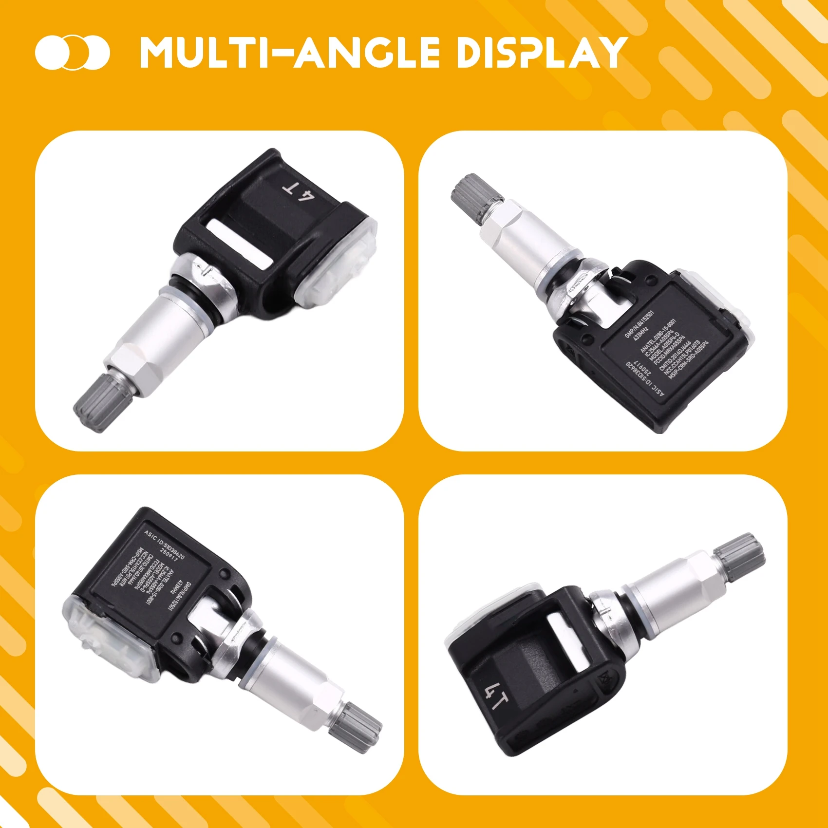 

Tire Pressure Sensors(4Pcs) 84152501 For Suburban Silverado GMC Sierra Yukon For Cadillac Escalade 2021-2024