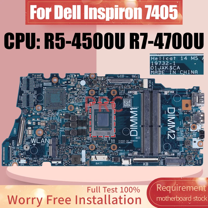 

Материнская плата для ноутбука Dell Inspiron 19732 7405-1, R5-4500U 0 nndt 0626R 6 R7-4700U