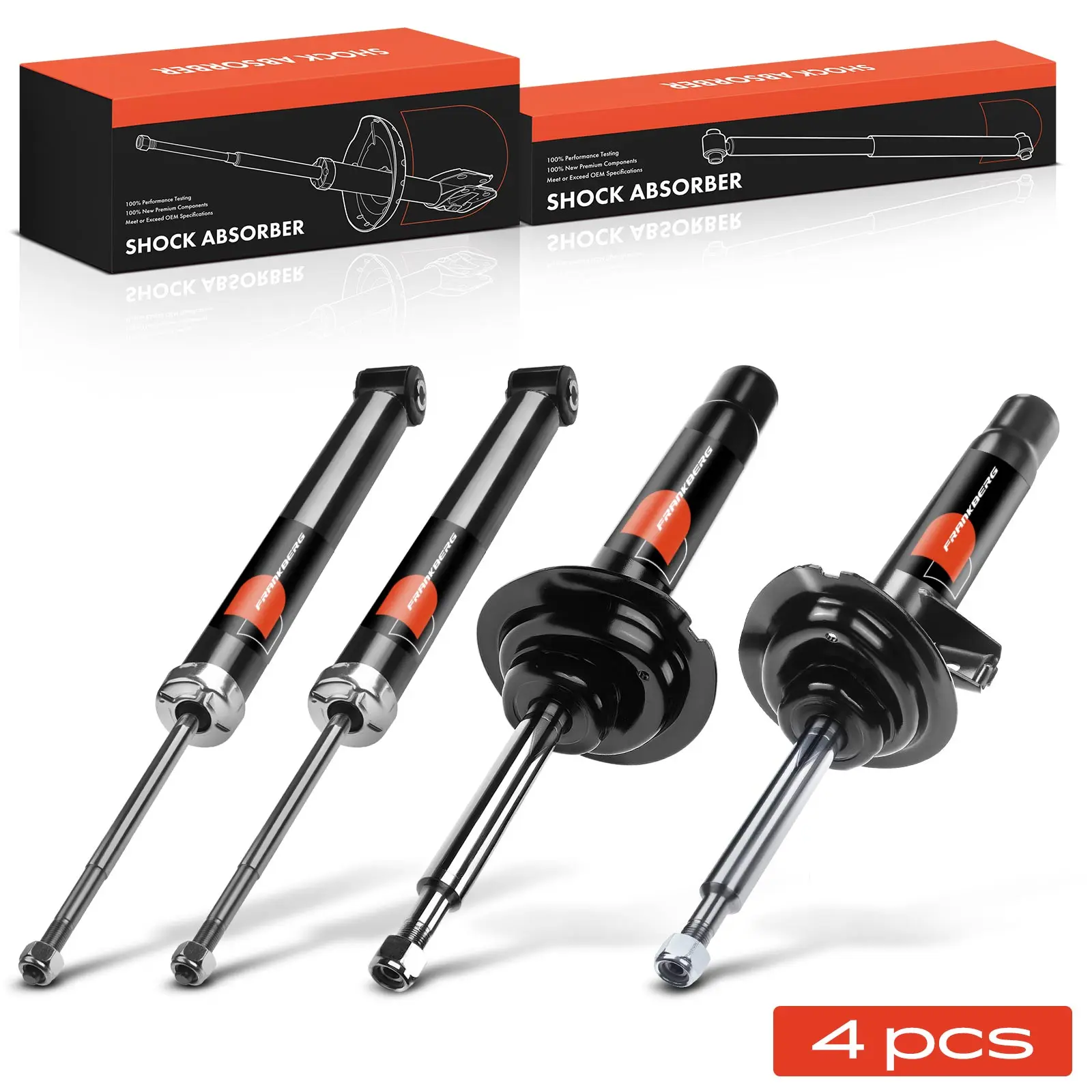Frankberg 4x Stoßdämpfer Gasdruck Vorderachse Links Rechts für BMW 3er E46 3er Coupe 2.9L 3.0L 1999-2006 1095911 553239 556868