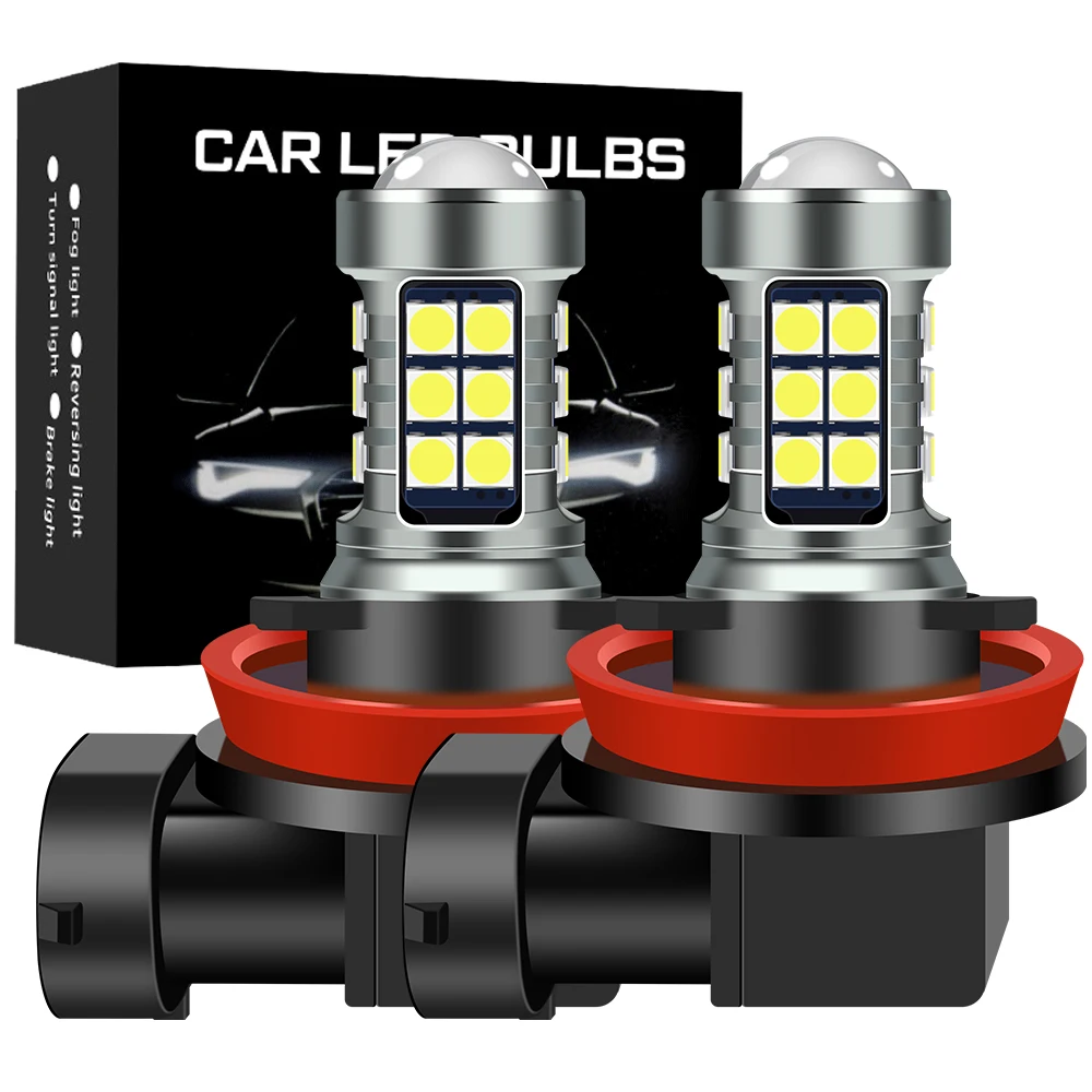 2Pcs H11 H8 H16JP 9006 HB4 9005HB4 H10 9145 H16EU LED Bulbs Auto Anti Fog Lamps Car Driving Running Light Foglamps 6000K White