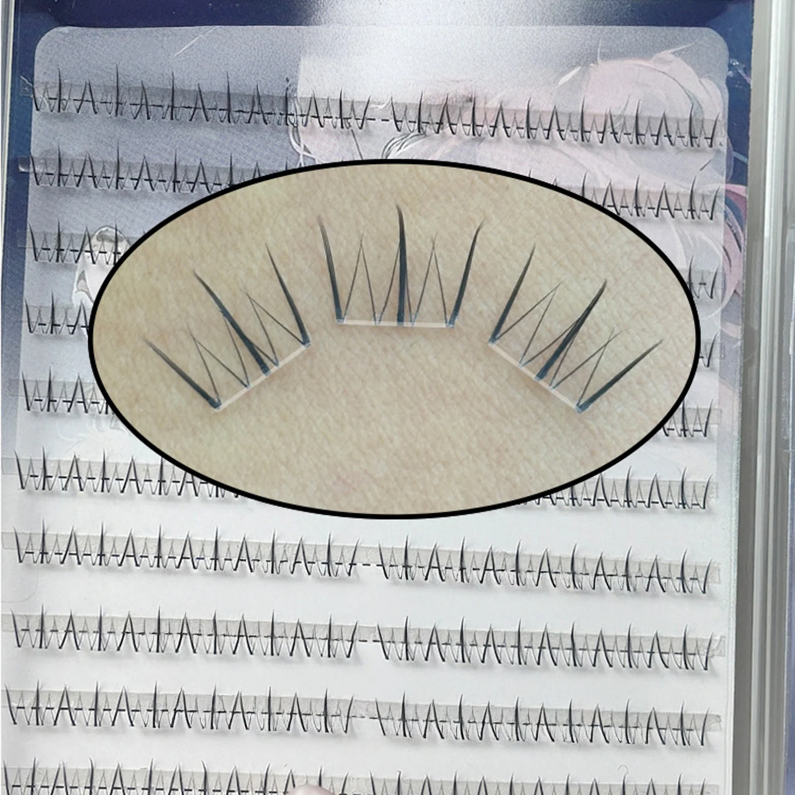 No Need Glue Under Eyelashes Individual Natural Long Lashes Makeup Transparent Band Eye Segmented Lower Lashes Extension