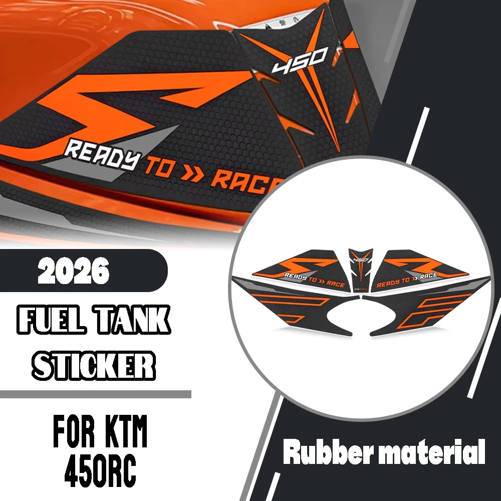 For KTM 450RC 450-RC 450 RC RC450 2026 Motorcycle Side Fuel Tank Pad Anti slip Decorative Stickers Knee Shield Mat Accessories