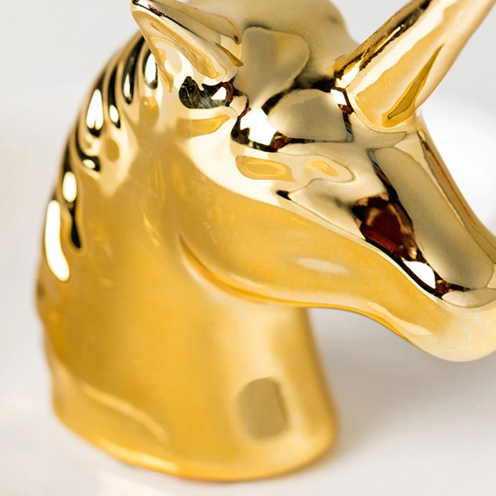 

1pc Unicorn Shaped Jewelry Display Storage Trays Stand Dish Holder Ceramic Crafts Trinket Ring Storage Dish
