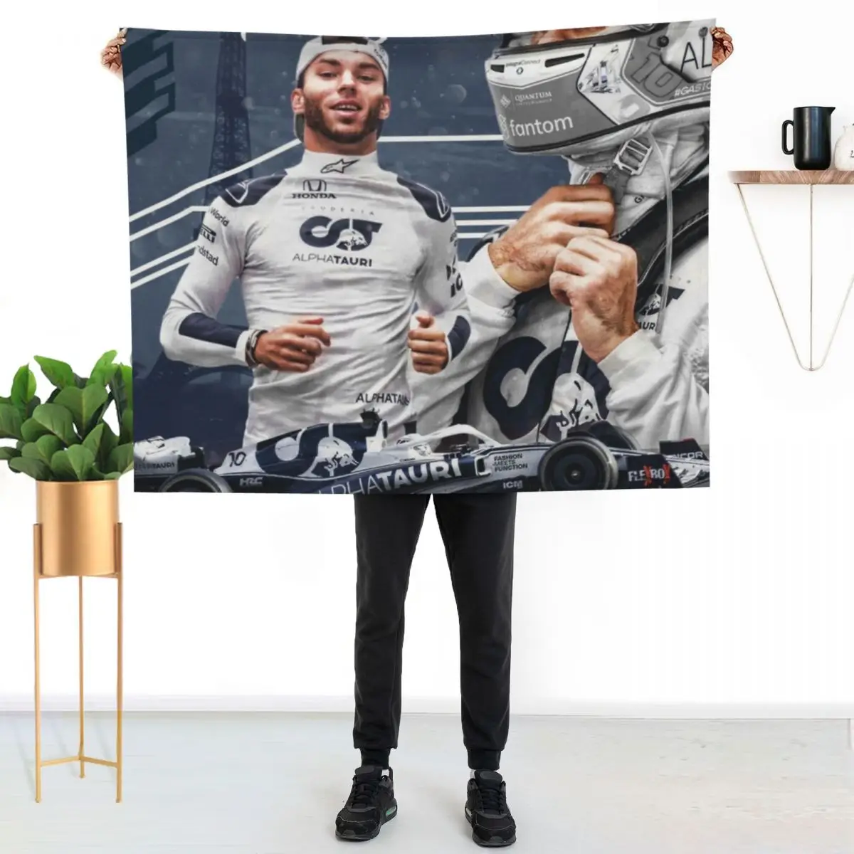 

P gasly New Wallpaper Throw Blanket Warm Comfortable Blanket for Office Napping