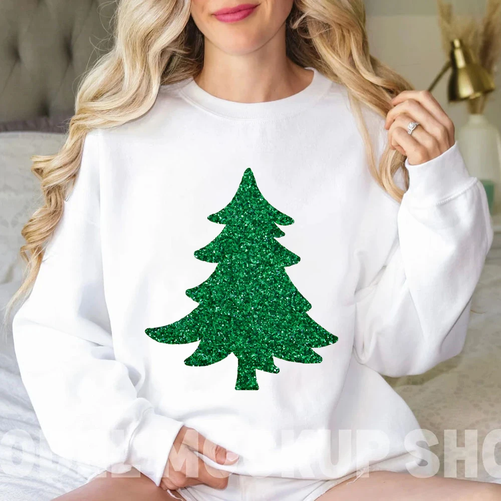 Sparkly Glitter Weihnachtsbaum Hoodie Farben Weihnachten Damen Kleidung Glitzer Baum Damen Kleidung Sparkly Tree Sweatshirt Damen