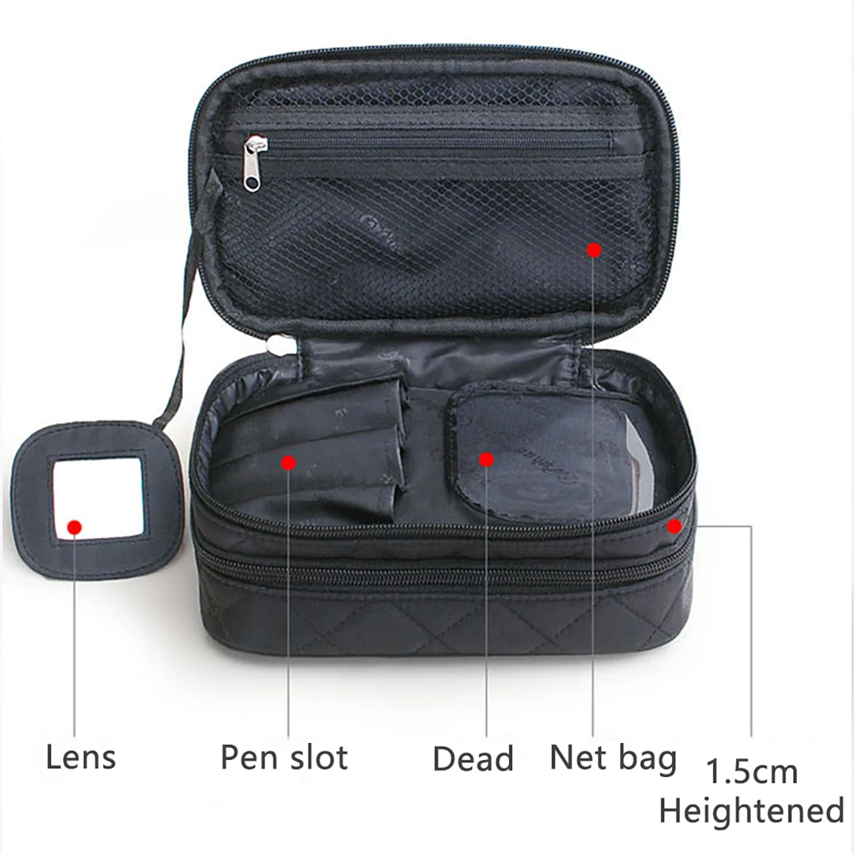 Double-Layer Multifunctional Waterproof Cosmetic Bag Large Capacity Outdoor Travel Ladies Makeup Storage Bag