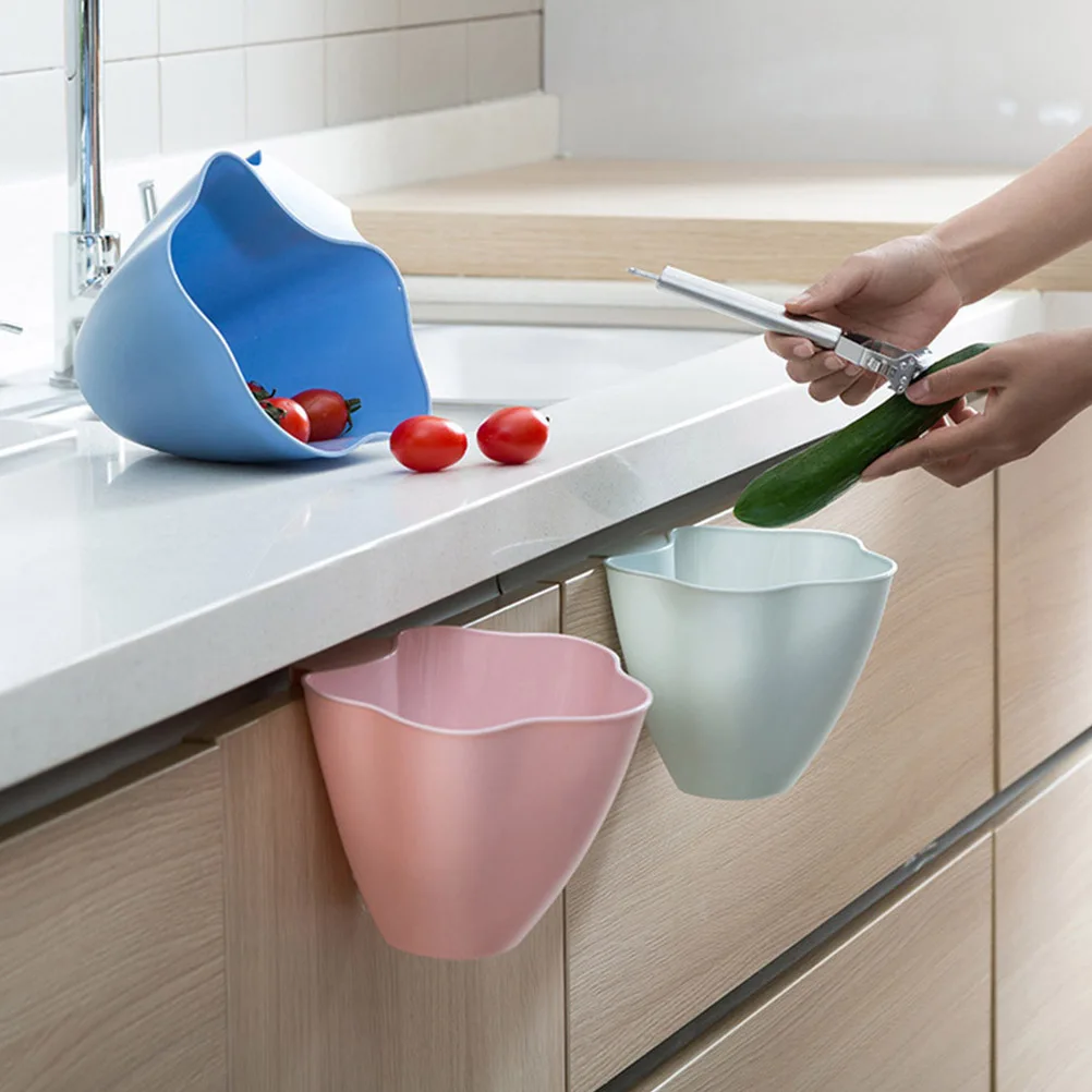 

Hanging Trash Can Nordic Green Portable Garbage Bin Kitchen Bedroom Home Storage Bag Phone Keys Cables Organizer Dust