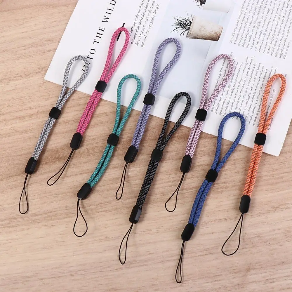 Fluorescent Cell Phone Strap Wrist Straps Hanging Rope Mobile Phone Chain Adjustable Phone Charm Phone Wrist Lanyard DSLR Camera
