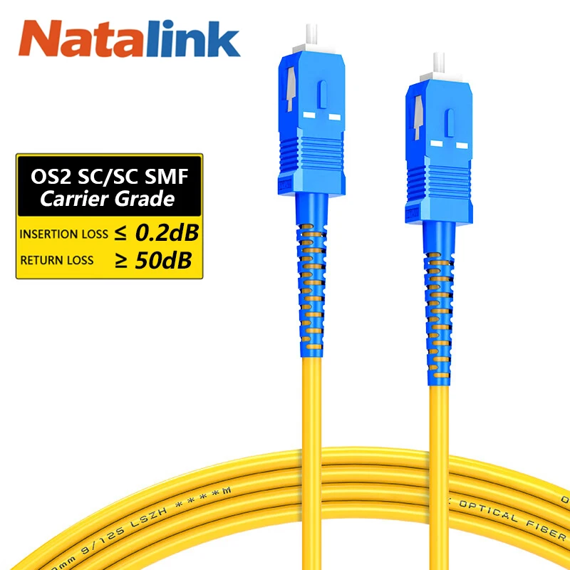 Natalink-Câble de raccordement fibre optique OS2 SC à SC UPC, 3.0mm, monomode Simsake SMF 9/125 μm LSZH