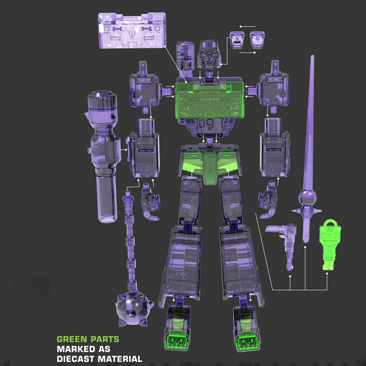 HiPlay Yolopark AMK PRO Series Transformer G1 – Megatron Easy Pre-Assembly-Modellbausätze