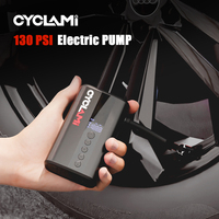 130 PSI Electric Pump Tire Inflator Air Pressure Display Portable Bicycle Cordless Inflator Outdoor Road MTB Bike CYCLAMI Z5L