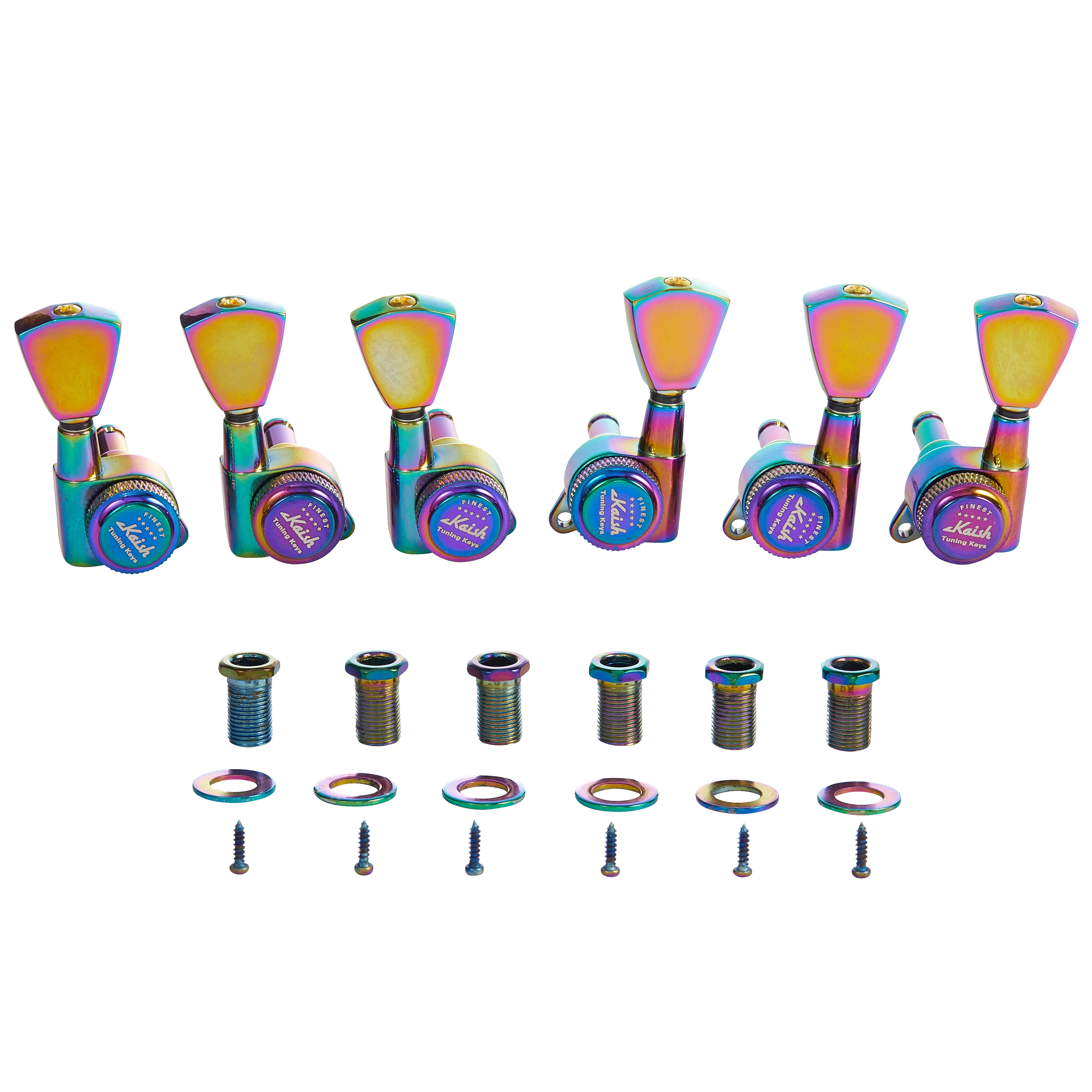 KAISH 3x3 Locking Tuners 18:1 Tuning Keys Locking Tuning Machines w/ Keystone Buttons for LP/Les Paul/SG/ES or Acoustic Guitars
